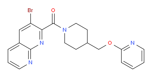 (3-bromo-1,8-naphthyridin-2-yl)(4-((pyridin-2-yloxy)methyl)piperidin-1-yl)methanone