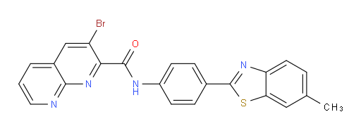 3-bromo-N-(4-(6-methylbenzo[d]thiazol-2-yl)phenyl)-1,8-naphthyridine-2-carboxamide