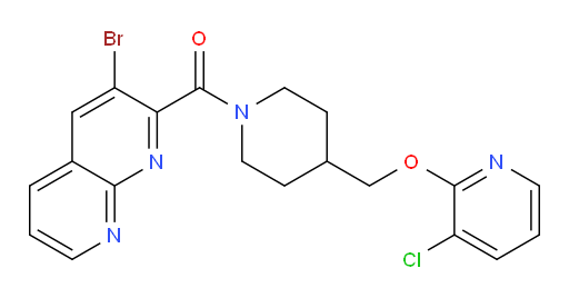 (3-bromo-1,8-naphthyridin-2-yl)(4-(((3-chloropyridin-2-yl)oxy)methyl)piperidin-1-yl)methanone