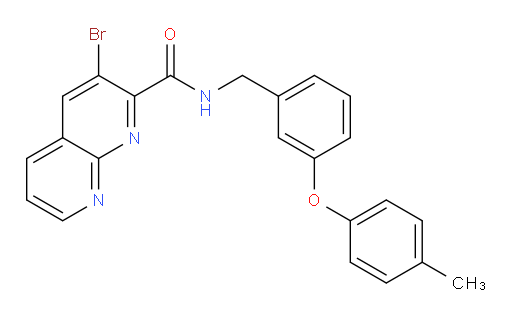 3-bromo-N-(3-(p-tolyloxy)benzyl)-1,8-naphthyridine-2-carboxamide