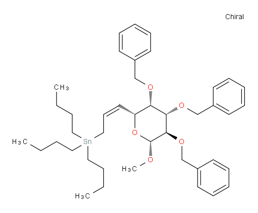 tributyl((Z)-3-((2R,3S,4S,5R,6R)-3,4,5-tris(benzyloxy)-6-methoxytetrahydro-2H-pyran-2-yl)allyl)stannane