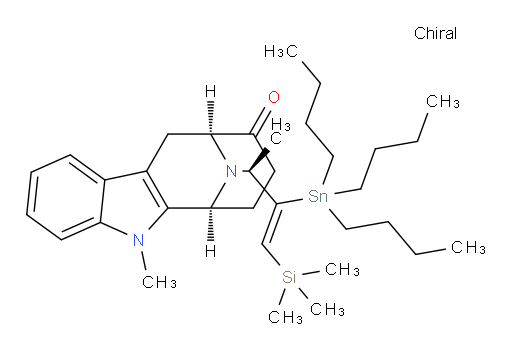 (6S,10S)-5-methyl-12-((S,Z)-3-(tributylstannyl)-4-(trimethylsilyl)but-3-en-2-yl)-7,8,10,11-tetrahydro-5H-6,10-epiminocycloocta[b]indol-9(6H)-one