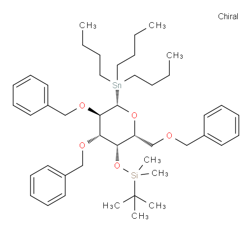 (((2R,3S,4R,5R,6S)-4,5-bis(benzyloxy)-2-((benzyloxy)methyl)-6-(tributylstannyl)tetrahydro-2H-pyran-3-yl)oxy)(tert-butyl)dimethylsilane