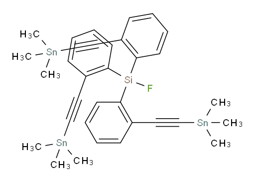 fluorotris(2-((trimethylstannyl)ethynyl)phenyl)silane