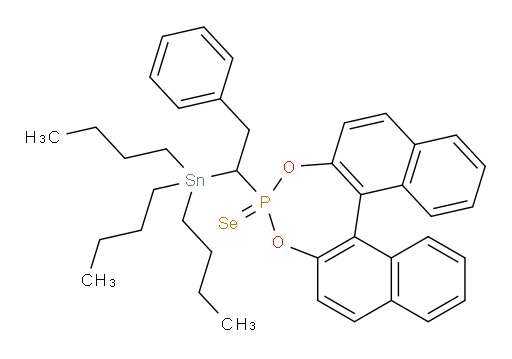 4-(2-phenyl-1-(tributylstannyl)ethyl)dinaphtho[2,1-d:1',2'-f][1,3,2]dioxaphosphepine 4-selenide