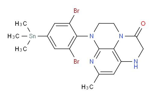 6-(2,6-dibromo-4-(trimethylstannyl)phenyl)-8-methyl-1,2,5,6-tetrahydro-1,3a,6,7-tetraazaphenalen-3(4H)-one