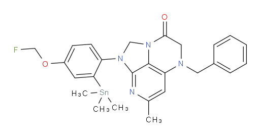 5-benzyl-1-(4-(fluoromethoxy)-2-(trimethylstannyl)phenyl)-7-methyl-4,5-dihydro-1H-1,2a,5,8-tetraazaacenaphthylen-3(2H)-one