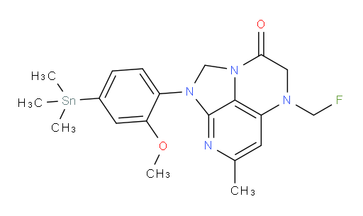 5-(fluoromethyl)-1-(2-methoxy-4-(trimethylstannyl)phenyl)-7-methyl-4,5-dihydro-1H-1,2a,5,8-tetraazaacenaphthylen-3(2H)-one