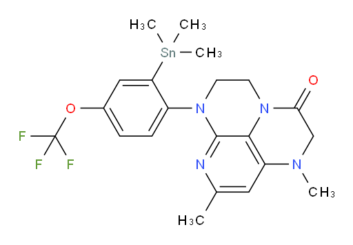 1,8-dimethyl-6-(4-(trifluoromethoxy)-2-(trimethylstannyl)phenyl)-1,2,5,6-tetrahydro-1,3a,6,7-tetraazaphenalen-3(4H)-one