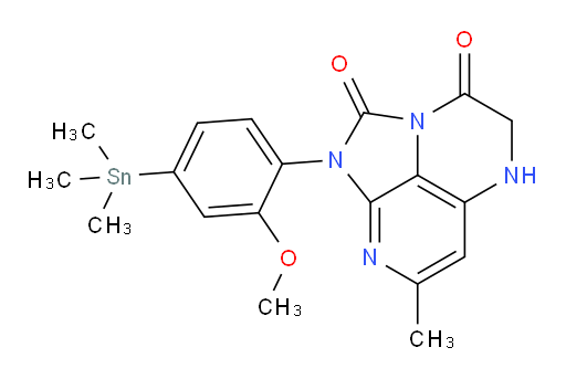 1-(2-methoxy-4-(trimethylstannyl)phenyl)-7-methyl-4,5-dihydro-1H-1,2a,5,8-tetraazaacenaphthylene-2,3-dione