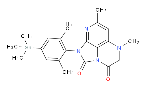 1-(2,6-dimethyl-4-(trimethylstannyl)phenyl)-5,7-dimethyl-4,5-dihydro-1H-1,2a,5,8-tetraazaacenaphthylene-2,3-dione