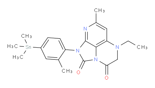 5-ethyl-7-methyl-1-(2-methyl-4-(trimethylstannyl)phenyl)-4,5-dihydro-1H-1,2a,5,8-tetraazaacenaphthylene-2,3-dione