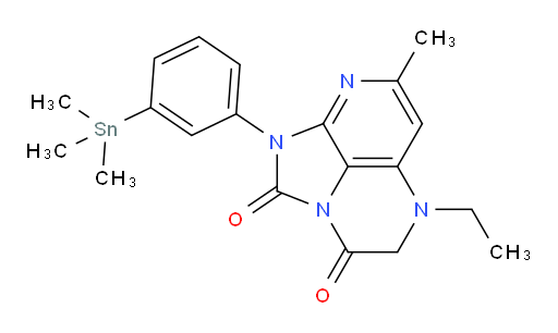 5-ethyl-7-methyl-1-(3-(trimethylstannyl)phenyl)-4,5-dihydro-1H-1,2a,5,8-tetraazaacenaphthylene-2,3-dione