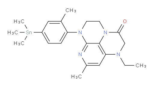 1-ethyl-8-methyl-6-(2-methyl-4-(trimethylstannyl)phenyl)-1,2,5,6-tetrahydro-1,3a,6,7-tetraazaphenalen-3(4H)-one
