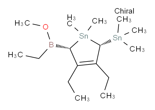 (2S,5S)-3,4-diethyl-2-(ethyl(methoxy)boryl)-1,1-dimethyl-5-(trimethylstannyl)-2,5-dihydro-1H-stannole