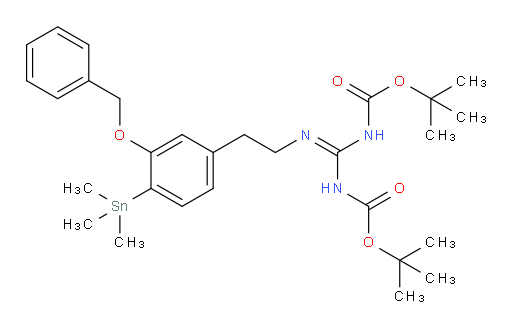 C,C′-Bis(1,1-dimethylethyl) N,N′-[[2-[3-(phenylmethoxy)-4-(trimethylstannyl)phenyl]ethyl]carbonimidoyl]bis[carbamate]