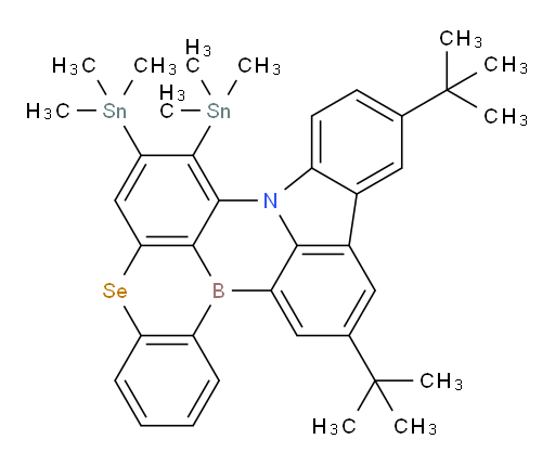 11,14-di-tert-butyl-7,8-bis(trimethylstannyl)-5-selena-8b-aza-15b-borabenzo[a]naphtho[1,2,3-hi]aceanthrylene