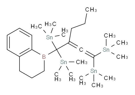 (4-(3,4-dihydrobenzo[b]borinin-1(2H)-yl)-3-propylbuta-1,2-diene-1,1,4,4-tetrayl)tetrakis(trimethylstannane)