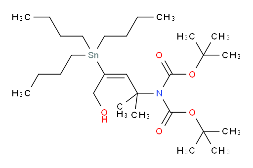 1,3-Bis(1,1-dimethylethyl) 2-[(2E)-4-hydroxy-1,1-dimethyl-3-(tributylstannyl)-2-buten-1-yl]imidodicarbonate