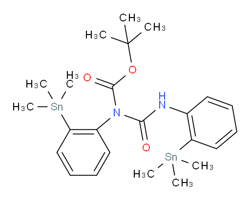 1,1-Dimethylethyl N-[2-(trimethylstannyl)phenyl]-N-[[[2-(trimethylstannyl)phenyl]amino]carbonyl]carbamate