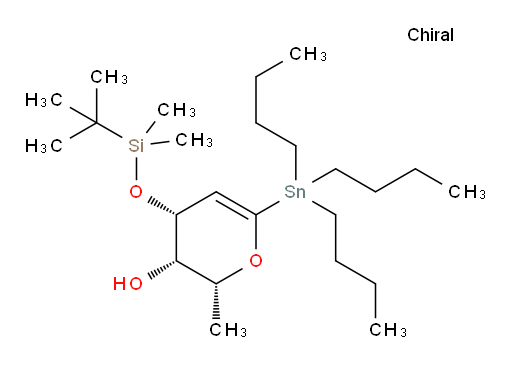 (2R,3S,4R)-4-((tert-butyldimethylsilyl)oxy)-2-methyl-6-(tributylstannyl)-3,4-dihydro-2H-pyran-3-ol