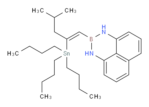 (Z)-2-(4-methyl-2-(tributylstannyl)pent-1-en-1-yl)-2,3-dihydro-1H-naphtho[1,8-de][1,3,2]diazaborinine