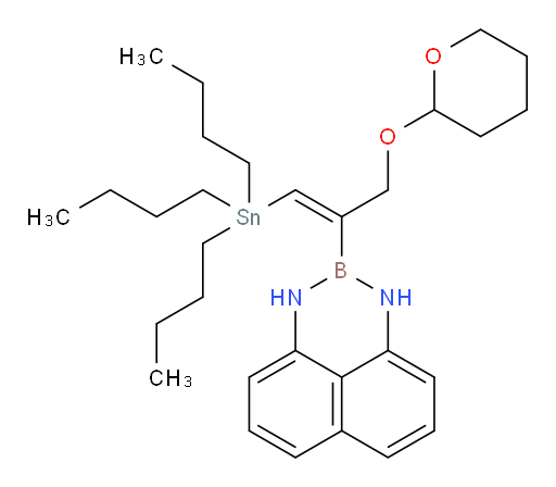 (E)-2-(3-((tetrahydro-2H-pyran-2-yl)oxy)-1-(tributylstannyl)prop-1-en-2-yl)-2,3-dihydro-1H-naphtho[1,8-de][1,3,2]diazaborinine