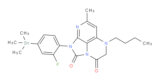 5-butyl-1-(2-fluoro-4-(trimethylstannyl)phenyl)-7-methyl-4,5-dihydro-1H-1,2a,5,8-tetraazaacenaphthylene-2,3-dione