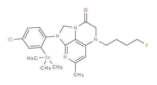 1-(4-chloro-2-(trimethylstannyl)phenyl)-5-(4-fluorobutyl)-7-methyl-4,5-dihydro-1H-1,2a,5,8-tetraazaacenaphthylen-3(2H)-one