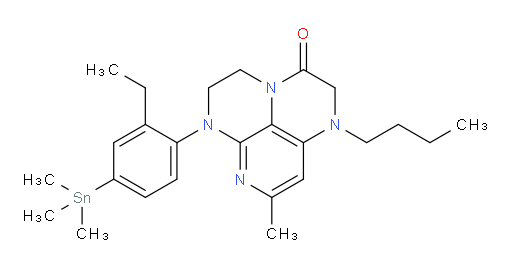 1-butyl-6-(2-ethyl-4-(trimethylstannyl)phenyl)-8-methyl-1,2,5,6-tetrahydro-1,3a,6,7-tetraazaphenalen-3(4H)-one