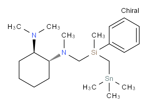 (1R,2R)-N1,N1,N2-trimethyl-N2-((methyl(phenyl)((trimethylstannyl)methyl)silyl)methyl)cyclohexane-1,2-diamine