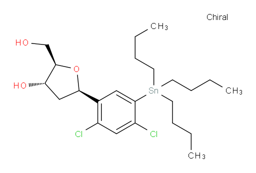 (2R,3S,5R)-5-(2,4-dichloro-5-(tributylstannyl)phenyl)-2-(hydroxymethyl)tetrahydrofuran-3-ol