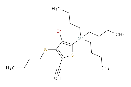 (3-溴-4-(丁基硫基)-5-乙炔基噻吩-2-基)三丁基锡烷