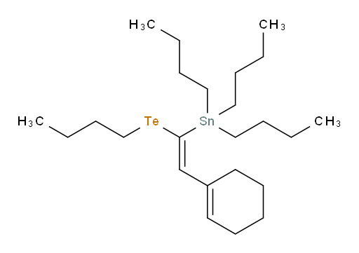 (E)-三丁基(1-(丁基tellanyl)-2-(环己-1-烯-1-基)乙烯基)锡烷