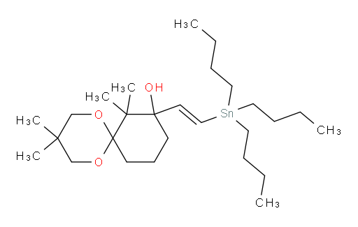 (E)-3,3,7,7-四甲基-8-(2-(三丁基锡基)乙烯基)-1,5-二氧杂螺[5.5]十一烷-8-醇