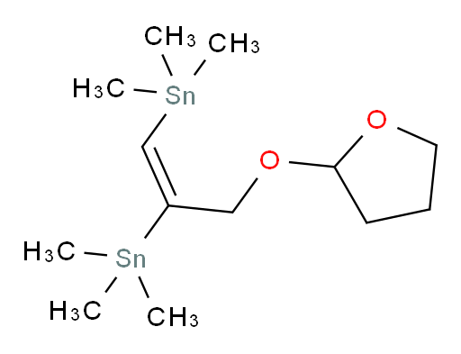 (E)-(3-((四氢呋喃-2-氧基))丙-1-烯-1,2-二基)双(三甲基锡烷)