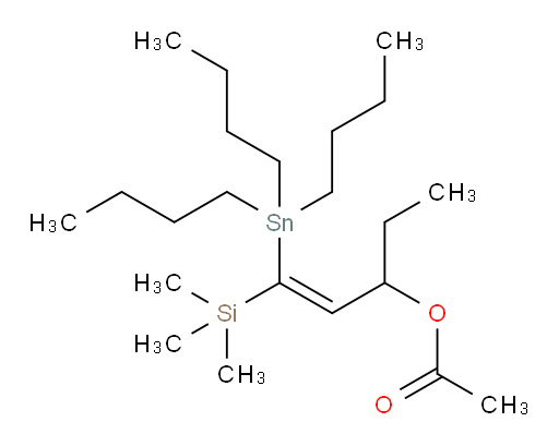 (Z)-1-(三丁基锡基)-1-(三甲基硅基)戊-1-烯-3-基 乙酸酯