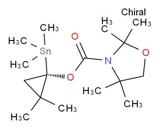 (R)-2,2-二甲基-1-(三甲基锡基)环丙基 2,2,4,4-四甲基噁唑烷-3-甲酸酯