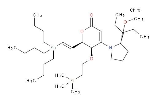 (5R,6R)-4-((S)-2-(3-甲氧基戊-3-基)吡咯烷-1-基)-6-((E)-2-(三丁基锡基)乙烯基)-5-(2-(三甲基硅基)乙氧基)-5,6-二氢-2H-吡喃-2-酮
