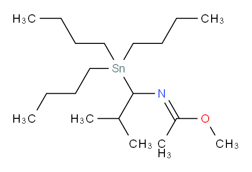 (E)-甲基 N-(2-甲基-1-(三丁基锡基)丙基)亚氨代乙酸酯