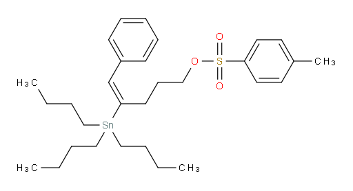 (E)-5-苯基-4-(三丁基锡基)戊-4-烯-1-基 4-甲基苯磺酸盐