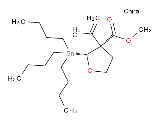 (2R,3R)-methyl 3-(prop-1-en-2-yl)-2-(tributylstannyl)tetrahydrofuran-3-carboxylate