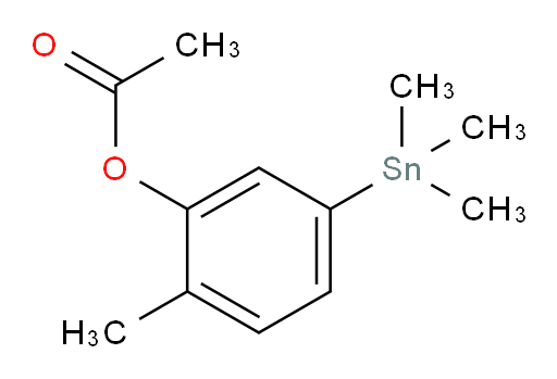2-methyl-5-(trimethylstannyl)phenyl acetate
