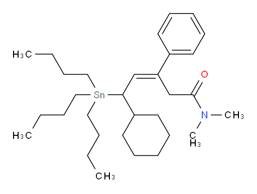 (E)-5-环己基-N,N-二甲基-3-苯基-5-(三丁基锡基)戊-3-烯酰胺