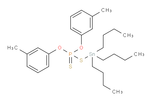 O,O-双-间甲苯基 S-(三丁基锡基) 二硫代膦酸酯