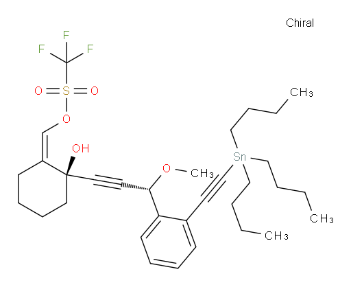 (Z)-((R)-2-羟基-2-((S)-3-甲氧基-3-(2-((三丁基锡基)乙炔基)苯基)丙-1-炔-1-基)环己亚基)甲基 三氟甲烷磺酸盐