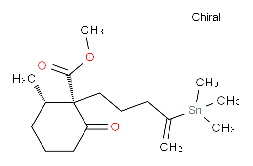 (1S,2S)-methyl 2-methyl-6-oxo-1-(4-(trimethylstannyl)pent-4-en-1-yl)cyclohexanecarboxylate