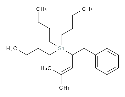 tributyl(4-methyl-1-phenylpent-3-en-2-yl)stannane