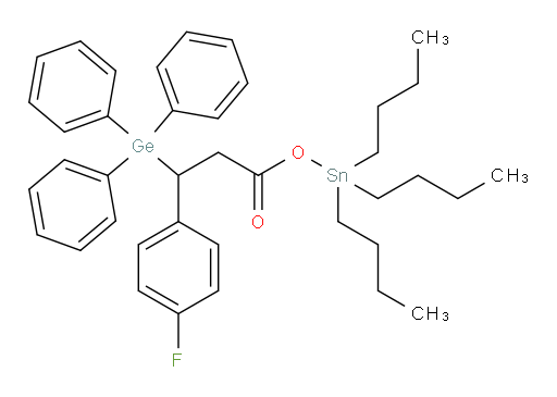 三丁基锡基 3-(4-氟苯基)-3-(三苯基germyl)丙酸酯