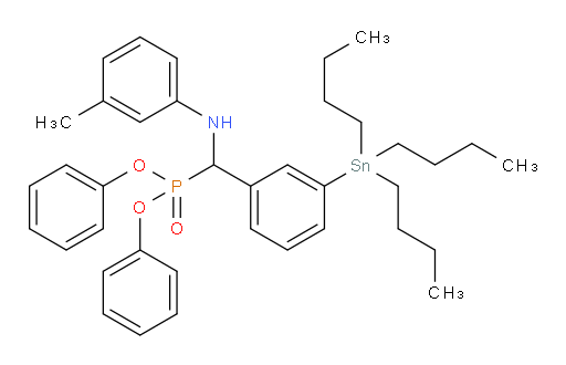 diphenyl ((m-tolylamino)(3-(tributylstannyl)phenyl)methyl)phosphonate